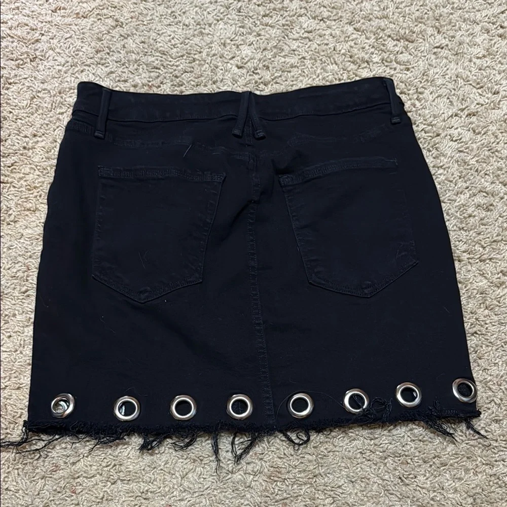 Black Denim Mini Skirt Sz 8 - Picture 4 of 4